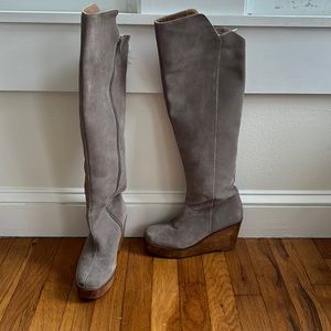 Kelsi Dagger suede platform knee high boots